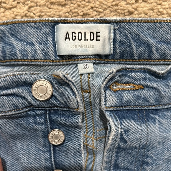 Agolde High Rise Blue Jeans Vintage Look - Picture 4 of 5